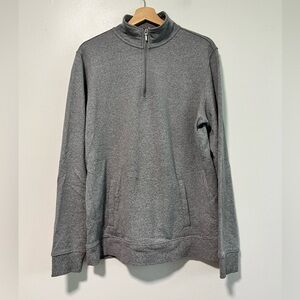 George Men’s Gray Quarter-Zip Pullover Sweatshirt Size M